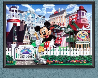 Disney Vacation Club 15th Anniversary Print Poster Key Old West