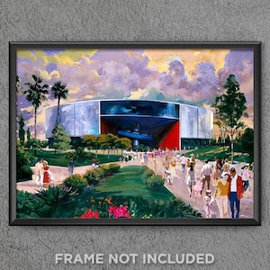 World of Motion Epcot Center Print Poster Concept Art Painting Reproduction Sketch Drawing Disney World Wall Art Decor 3850