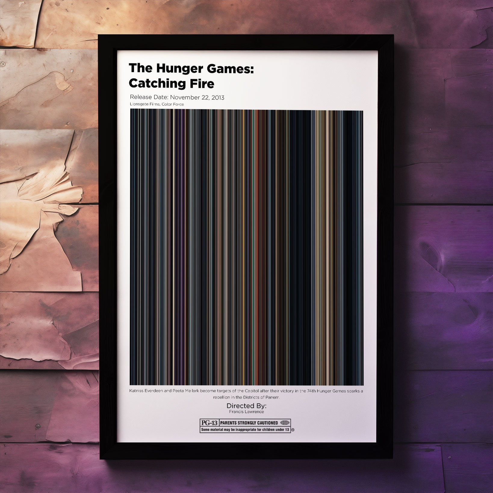 THE HUNGER GAMES 2 Catching Fire Barcode Poster Wall Art Movie Print ...
