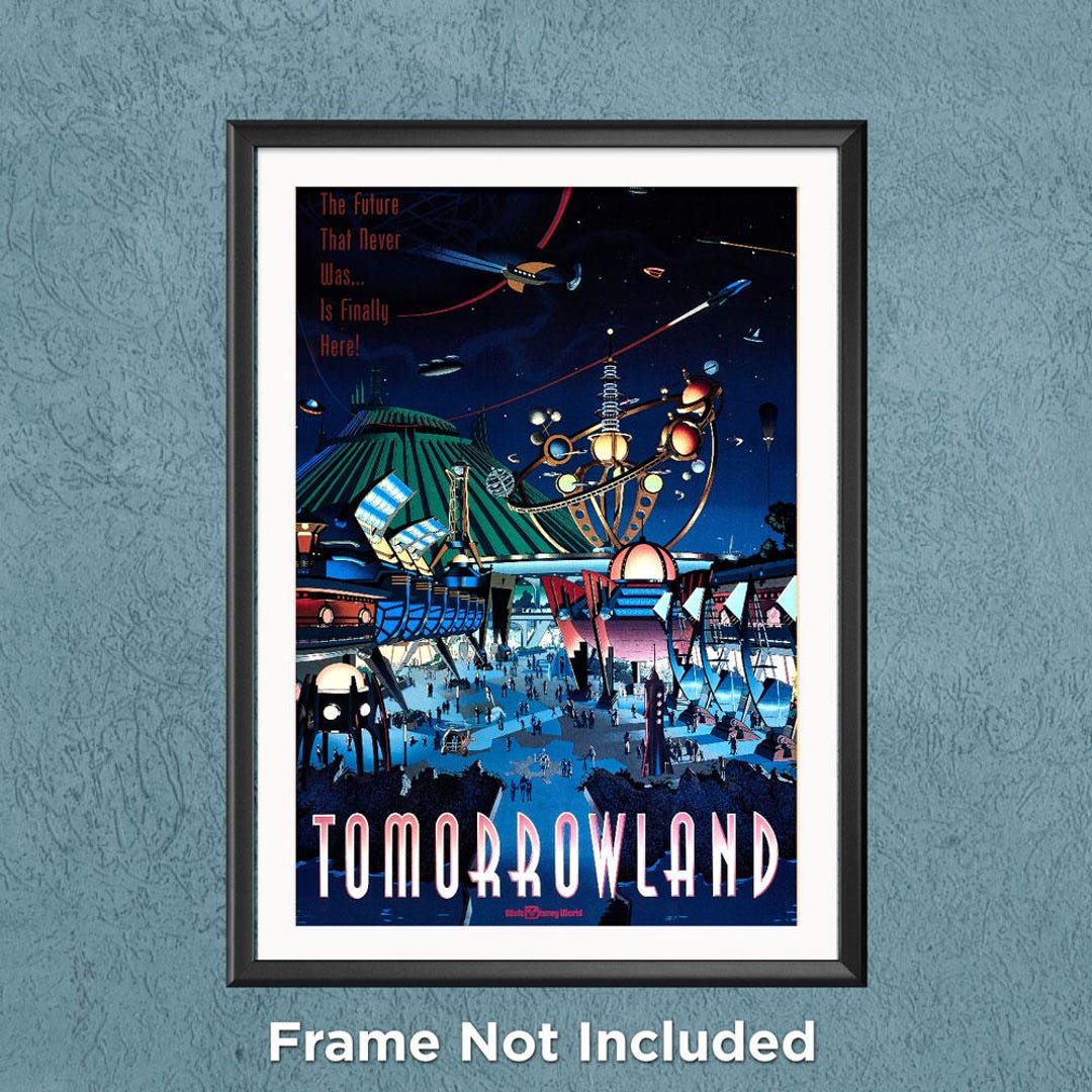 Disney World Tomorrowland Poster Print Space Mountain People Mover
