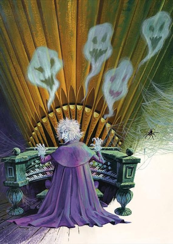 Haunted Mansion LP Record Organist Poster Print Ballroom Organ