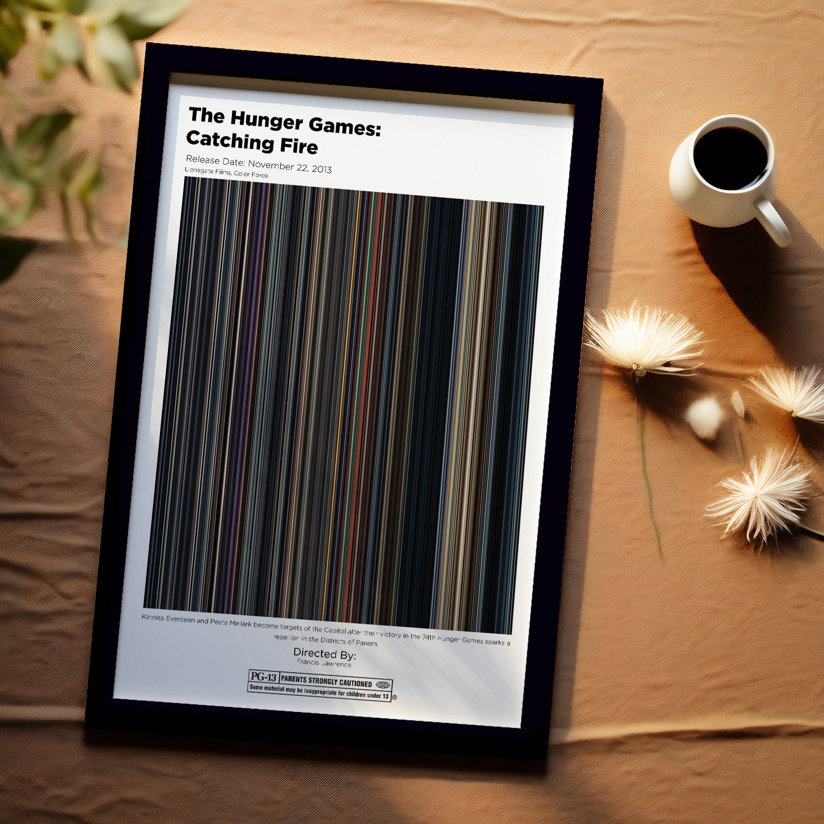 THE HUNGER GAMES 2 Catching Fire Barcode Poster Wall Art Movie Print ...