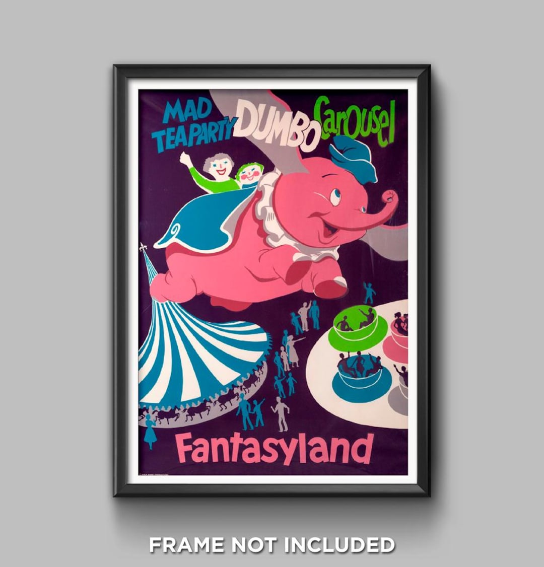 Disney Dumbo Poster Disneyland Fantasyland Magic Kingdom