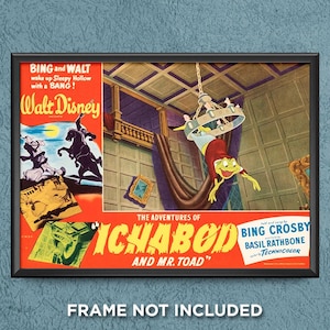 Adventures of Ichabod and Mr. Toad The Wind in the Willows Movie Poster Print Toad&#39;s Wild Ride Disneyland Disney World Wall Art Decor - 3682