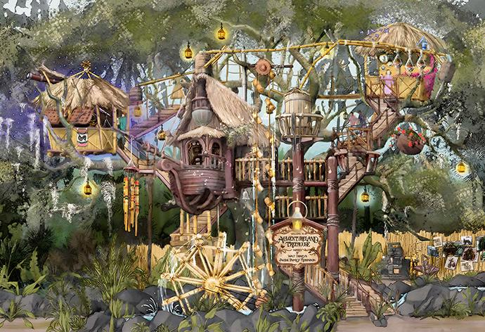Swiss Family Robinson Treehouse Concept Art Poster Print