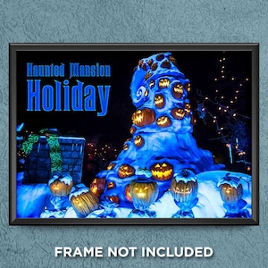 Haunted Mansion Holiday Nightmare Christmas Pumpkins Print Poster Ghosts Disneyland Disney World Wall Art Decor Grim Grinning Ghosts 3683