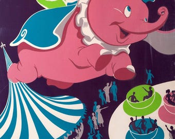 Disney Dumbo Poster Disneyland Fantasyland Magic Kingdom