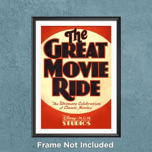 The Great Movie Ride Disney MGM Studios Attraction Poster Print Disney World Wall Art Decor Hollywood Studios MGM - 3544