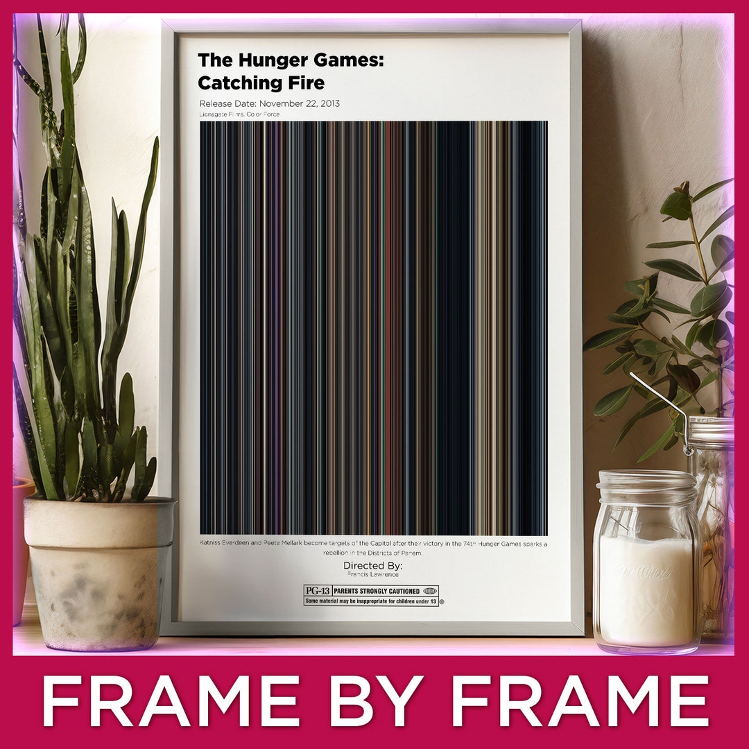THE HUNGER GAMES 2 Catching Fire Barcode Poster Wall Art Movie Print ...