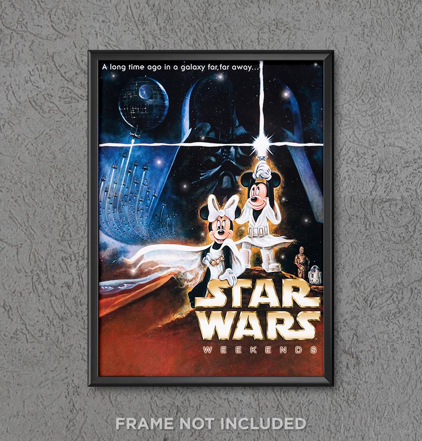 Star Wars Weekends Poster Print Mickey Luke Minnie Leia MGM