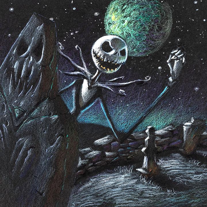 Disney Nightmare Before Christmas Poster Print Concept Art Jack