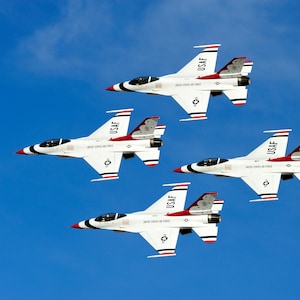 US Air Force Thunderbirds Diamond Formation Pass Digital Download, Digital photo image file for printable wall art, Aviation Art