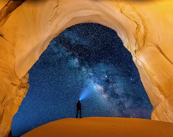 Milky Way Photo Print, Great Chamber View, Night Sky Wall Art