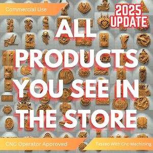 Mega Paquete de Ayuda / +8500 Archivos STL para Routers CNC - Mega Paquete / Descarga Instantánea / Probado y Optimizado / Fácil de Usar / Aprobado por Operadores CNC