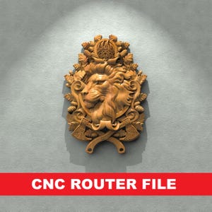 Leon STL File CNC Router Engraver, 3D Relief File Artcam Aspire CNC files Wood Art Wall Decor VCarve Relief Cut3d