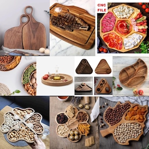 Cnc Router Files For 10 Pcs Serving Tray, Cnc Files Pack for CNC Routers Dxf, Dwg, Eps, Stl, Svg, Cnc Router, Laser Cutter, Engraver