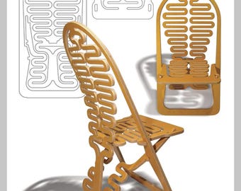 CNC CUTTING FILE Wooden chair, Cnc chair, Laser cut files, Cnc files, Dxf files, Vcarve files, cnc wooden furniture, cnc carving