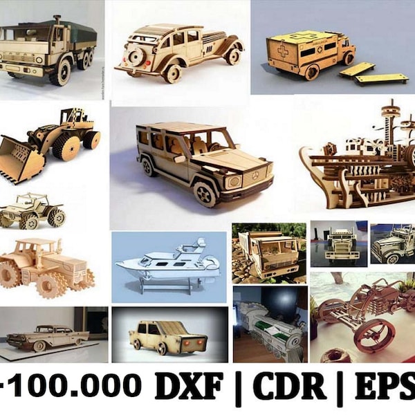 Laser Cut Mega Pack: +100.000 Vektor-Dxf-, SVG-, Cdr-Dateien für 3D- und 2D-CNC, SVG-Mega-Bundle für Laserschneiden, CNC-Gravur,