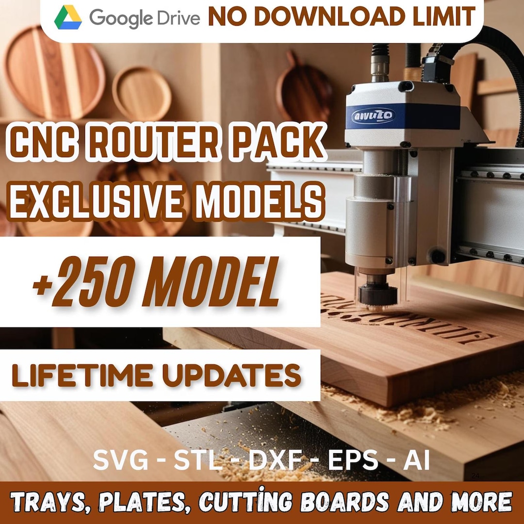 Cnc Router Cut Files CNC Router Files Mega Bundle 250+ Dxf, Svg, Stl Designs for Cutting ...