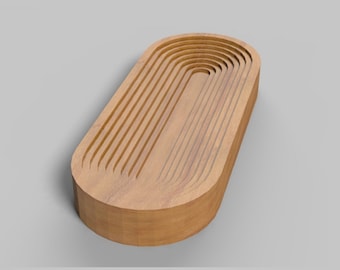 Arquivos de corte CNC para bandeja de contorno para roteador CNC, DXF, DWG, EPS, STL, SVG, roteador CNC, cortador a laser, gravador
