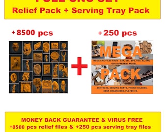Cnc Router Files Mega Bundle 400 Cnc Cut Relief + Kitchen Files For Cnc Router, Dxf, Dwg, Eps, Stl, Svg, Cnc Router, Laser Cutter, Engraver