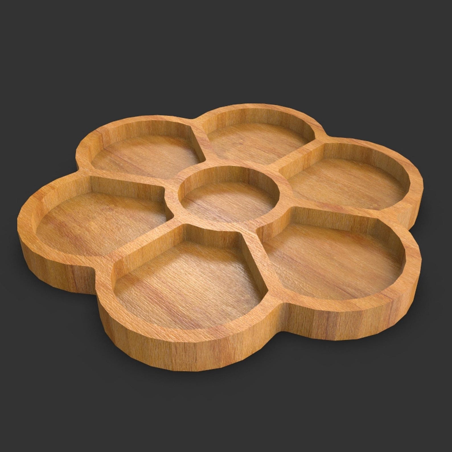 10 Trays Pack - 3D STL and Vector Files for CNC Routers Dxf, Dwg, Eps ...