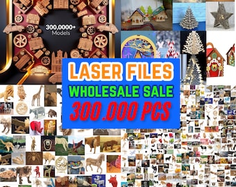 Laser Cut Mega Pack: +300,000 Vector Dxf - Svg - Cdr Files for 3D and 2D CNC, SVG Mega Bundle for Laser Cutting, Cnc Engraving,