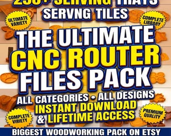 CNC Router Files: 250 Cut Designs - Dxf, Svg, Stl Formats