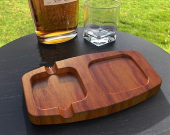 Whiskey and Cigar Tray, Ashtray Cnc Router Files For Wood, Files For Cnc Router, Dxf, Dwg, Eps, Stl, Svg, Cnc Router, Laser Cutter, Engraver