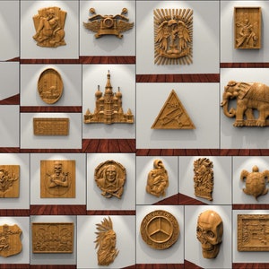 Cnc Router Relief Files Mega Bundle, +8500 Pcs Wall Decor, Stl File For CNC Router, Stl Files For Cnc Cutter, Engraver image 6