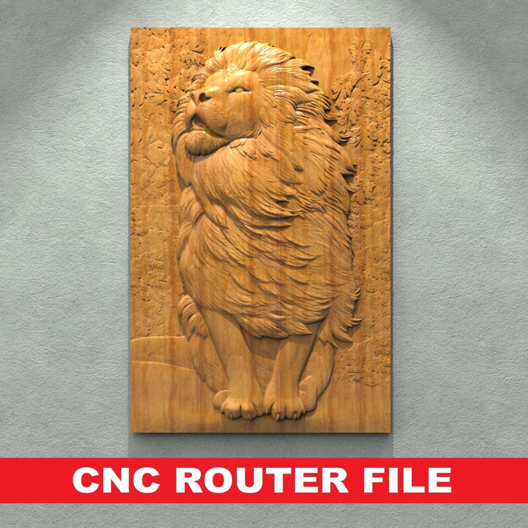 Leon Bas Relief 3D STL File – CNC Router Relief Model for Decorative ...