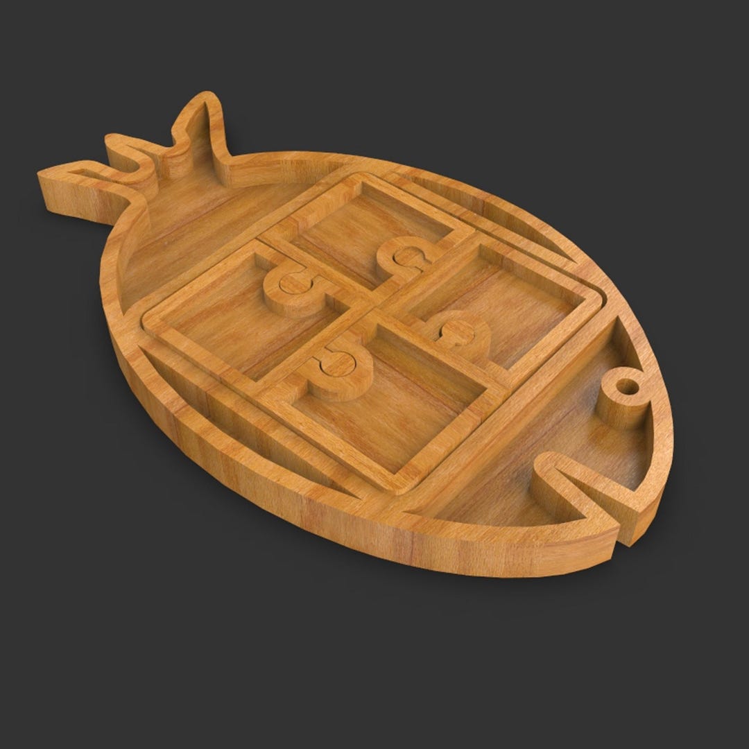Puzzle Fish Serving Tray Cnc Router Files for Wood, Files for Cnc ...