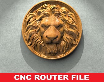 Leon STL File CNC Router Engraver, 3D Relief File Artcam Aspire CNC files Wood Art Wall Decor VCarve Relief Cut3d