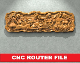 Cromagnons, STL File CNC Router Engraver, 3D Relief File Artcam Aspire CNC files Wood Art Wall Decor VCarve Relief Cut3d