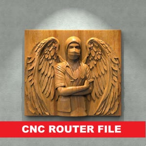 Angel Doctor STL Model CNC Router Engraver Artcam Aspire CNC files Wood Art Wall Decor VCarve Relief Cut3d