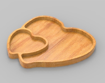Heart Serving Tray Cnc Router Files For Wood, Files For Cnc Router, Dxf, Dwg, Eps, Stl, Svg, Cnc Router, Laser Cutter, Engraver