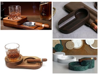 Set Of 4 Cigar Tray Pack, Ashtray Cnc Router Files For Wood, Files For Cnc Router, Dxf, Dwg, Stl, Svg, Cnc Router, Laser Cutter, Engraver