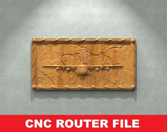 Airplane STL Model CNC Router Engraver Artcam Aspire CNC files Wood Art Wall Decor VCarve Relief Cut3d