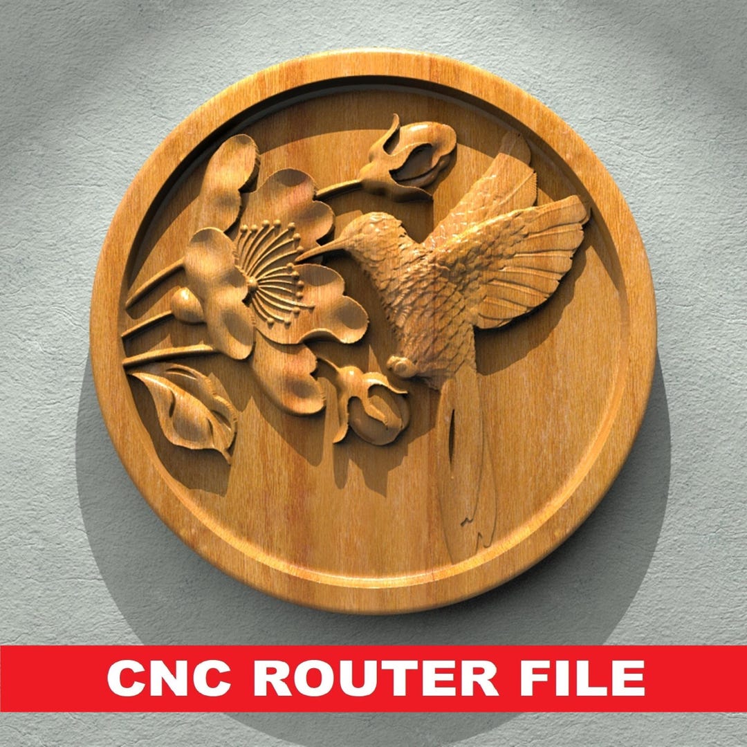 Cnc Router Files, Bird and Flowers Stl File for Wood, 3D Bas Relief ...