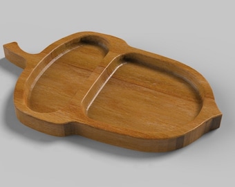 Nut Serving Tray Cnc Router Files For Wood, Files For Cnc Router, Dxf, Dwg, Eps, Stl, Svg, Cnc Router, Laser Cutter, Engraver