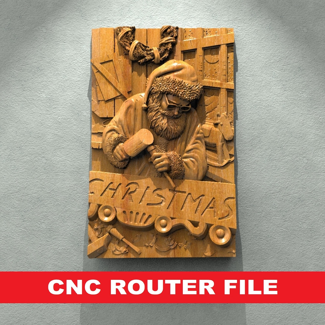 Christmas Santa Claus, Noel STL File CNC Router Engraver, 3D Relief ...
