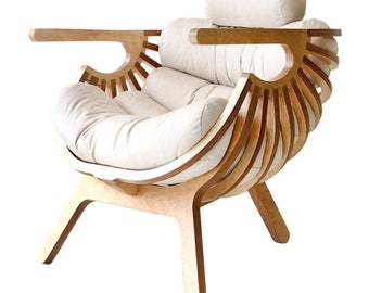 CNC CUTTING FILE wooden chair, cnc chair, laser cut files, cnc files, dxf files, vcarve files, cnc wooden furniture, cdr files, cnc carving