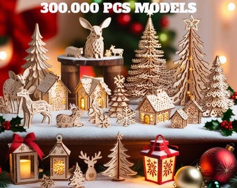 Laser Cut Mega Bundle +300,000 Vector Dxf - Svg - Cdr Files for 3D and 2D CNC, SVG Mega Bundle for Laser Cutting, Cnc Engraving,