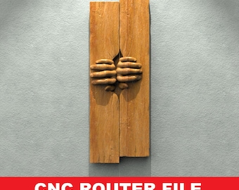 3D Hand STL File CNC Router Engraver, 3D Relief File Artcam Aspire CNC files Wood Art Wall Decor VCarve Relief Cut3d