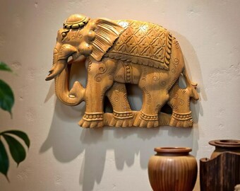 Elephant CNC Relief File: 3D Wood Carving Design for Routers