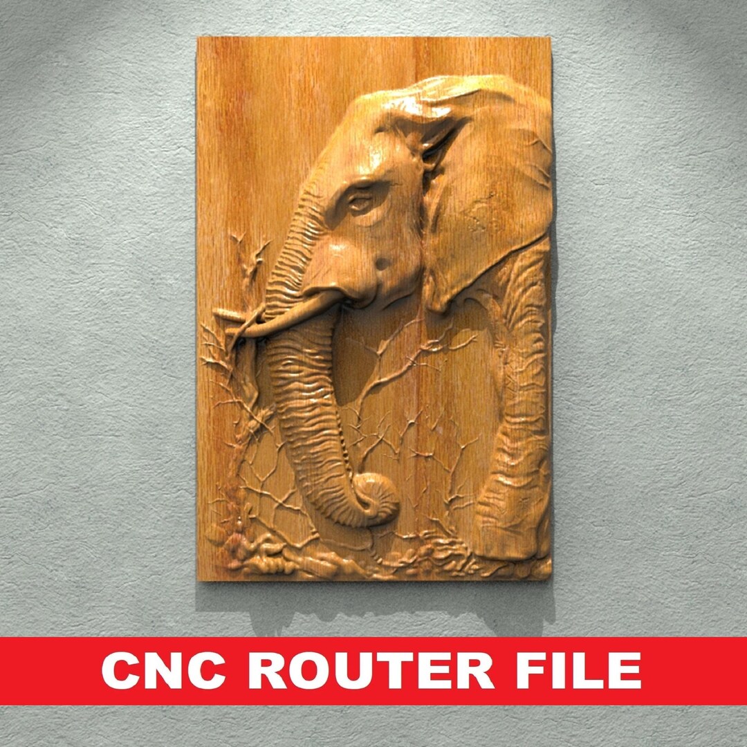 Cnc Router Files, Elephant Cnc Stl Files for Wood, 3D Bas Relief Files ...