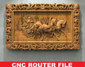 Christmas Santa Claus, Noel STL File CNC Router Engraver, 3D Relief File Artcam Aspire CNC files Wood Art Wall Decor VCarve Relief Cut3d