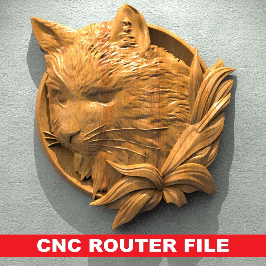 Cnc Router Cut Files Cnc Router Files, Cat Cnc Stl Files for Wood, 3D Bas Relief Files CNC ...