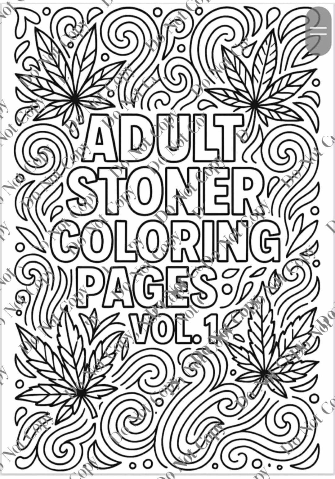 Adult Coloring Pages, Stoner Theme, Printable Art (digital File) - Etsy