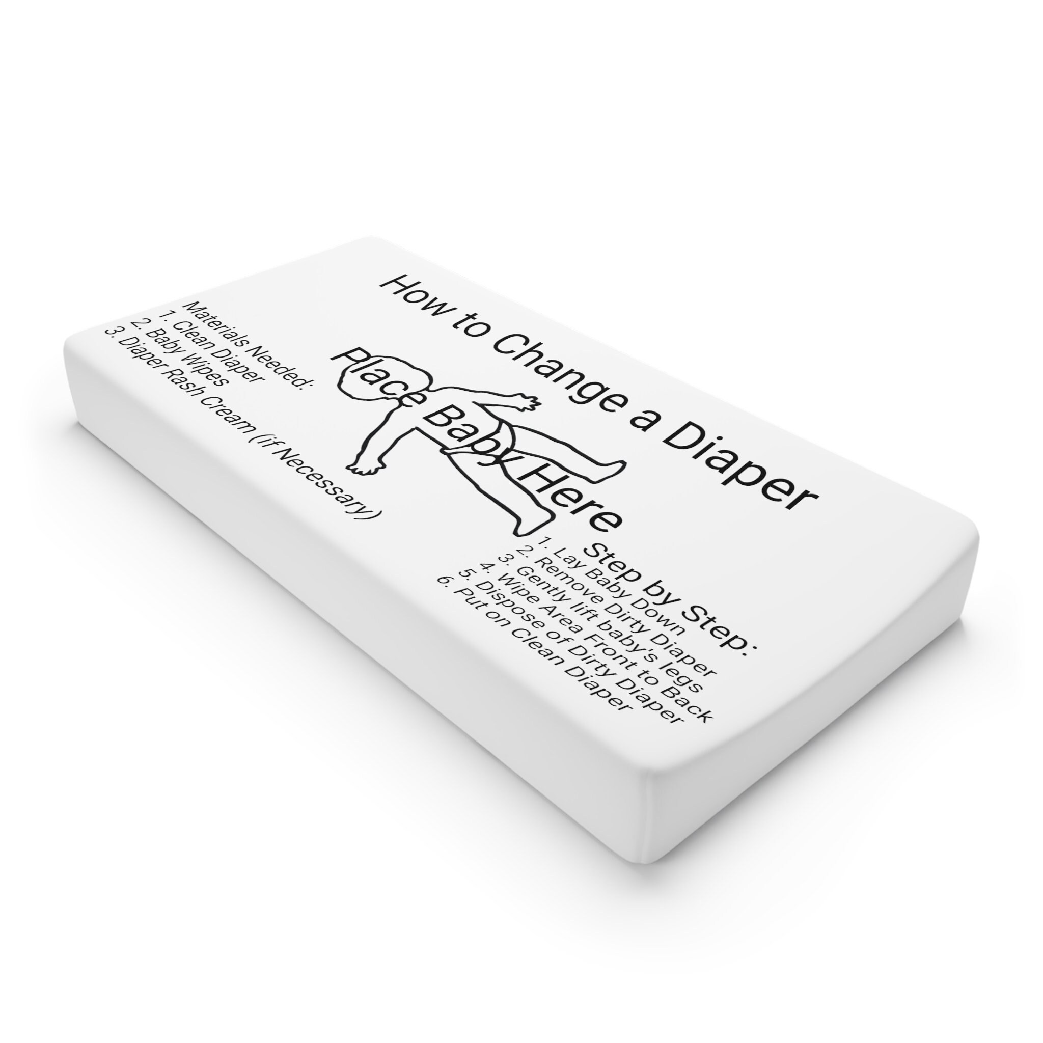 How to Change a Diaper Baby Changing Pad Cover Etsy